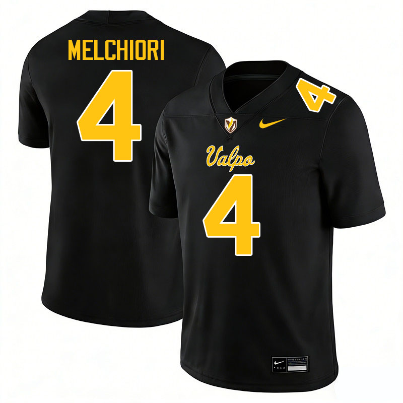 Valparaiso Beacons #4 Jay Melchiori College Football Jerseys,Uniforms-Black